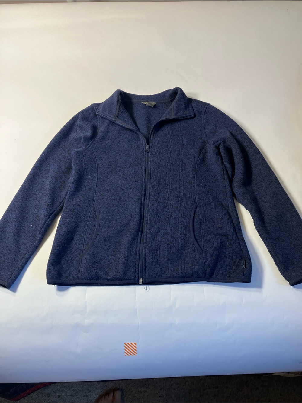 Eddie Bauer Navy Blue Full-Zip Fleece Jacket